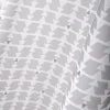 Fertiggardine Ösengardine JOIE grafisch weiß grau rosa 140x260cm