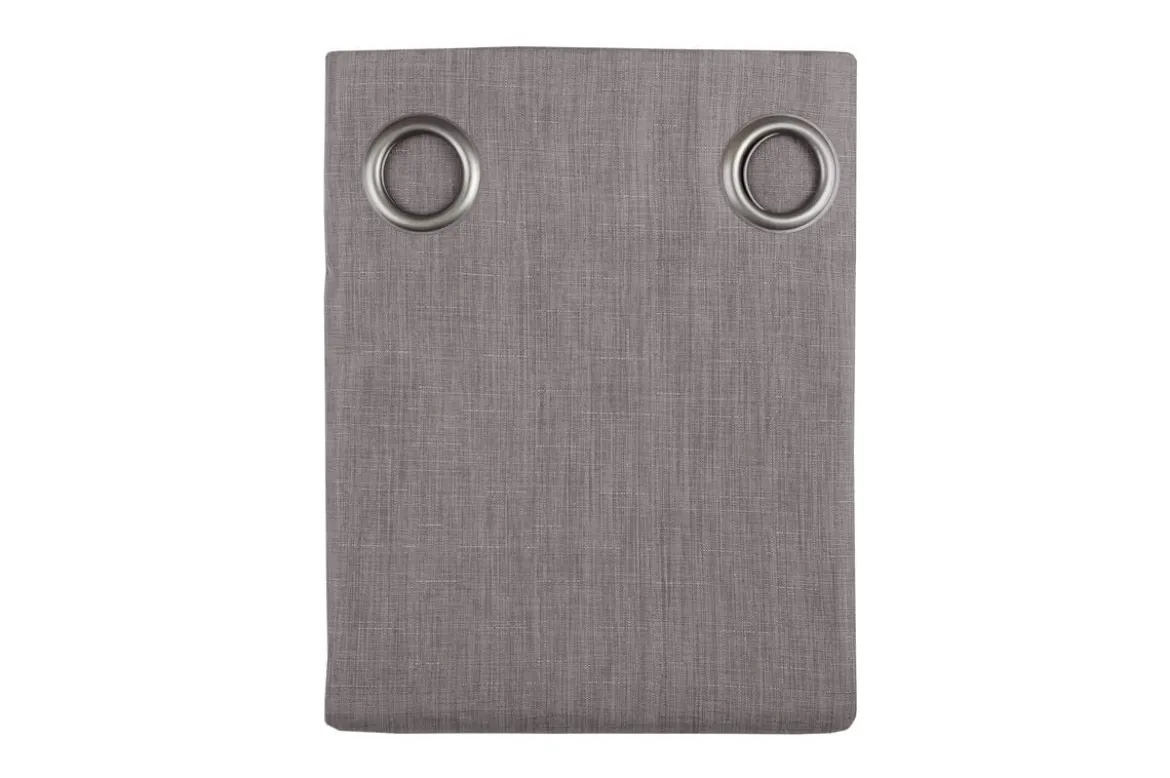 Fertiggardine Ösengardine Struktur uni taupe 140x260cm