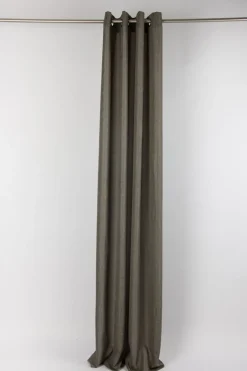 Fertiggardine Ösengardine Struktur uni taupe 140x260cm