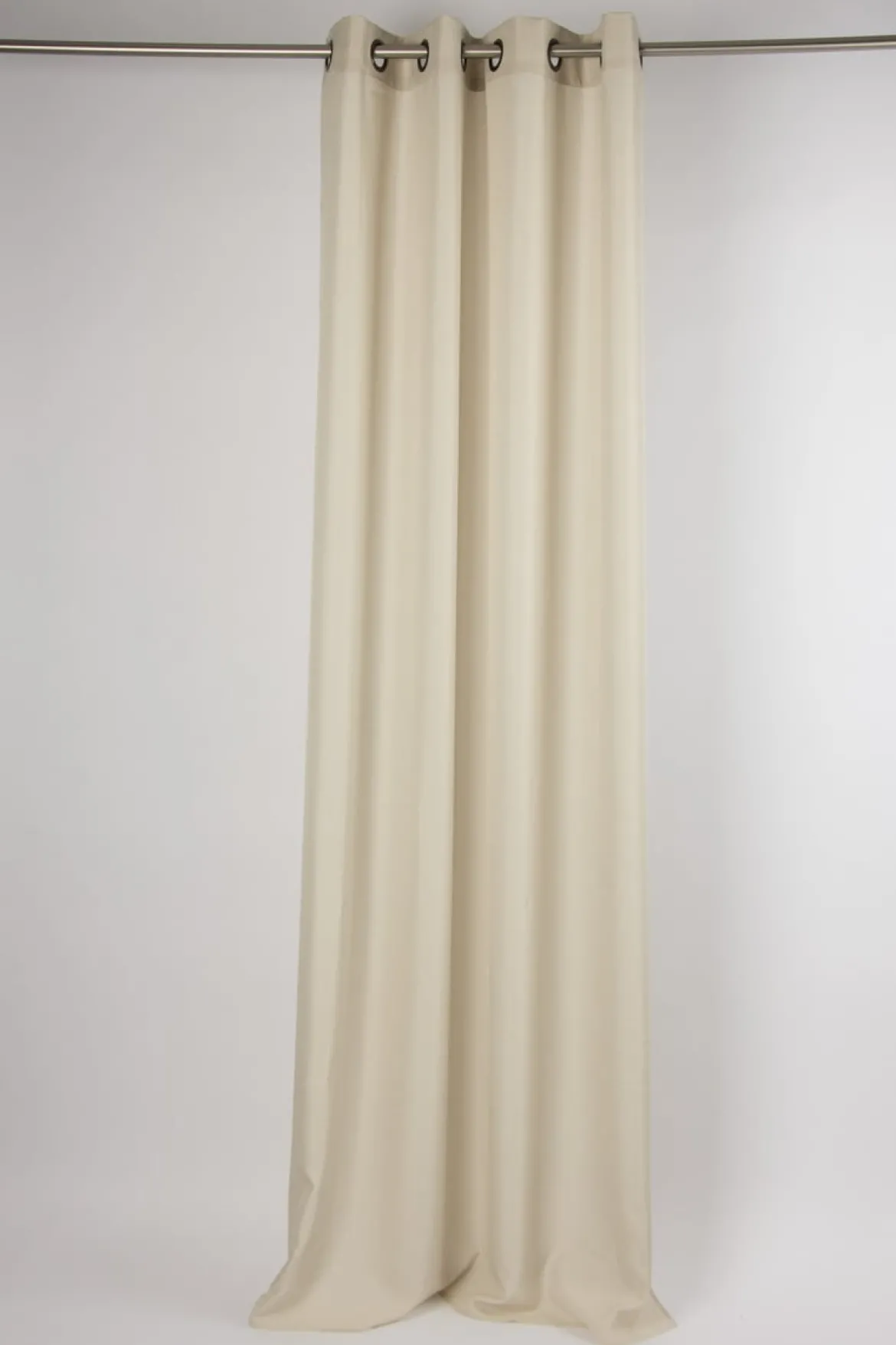 Fertiggardine Ösengardine Struktur uni beige 140x260cm