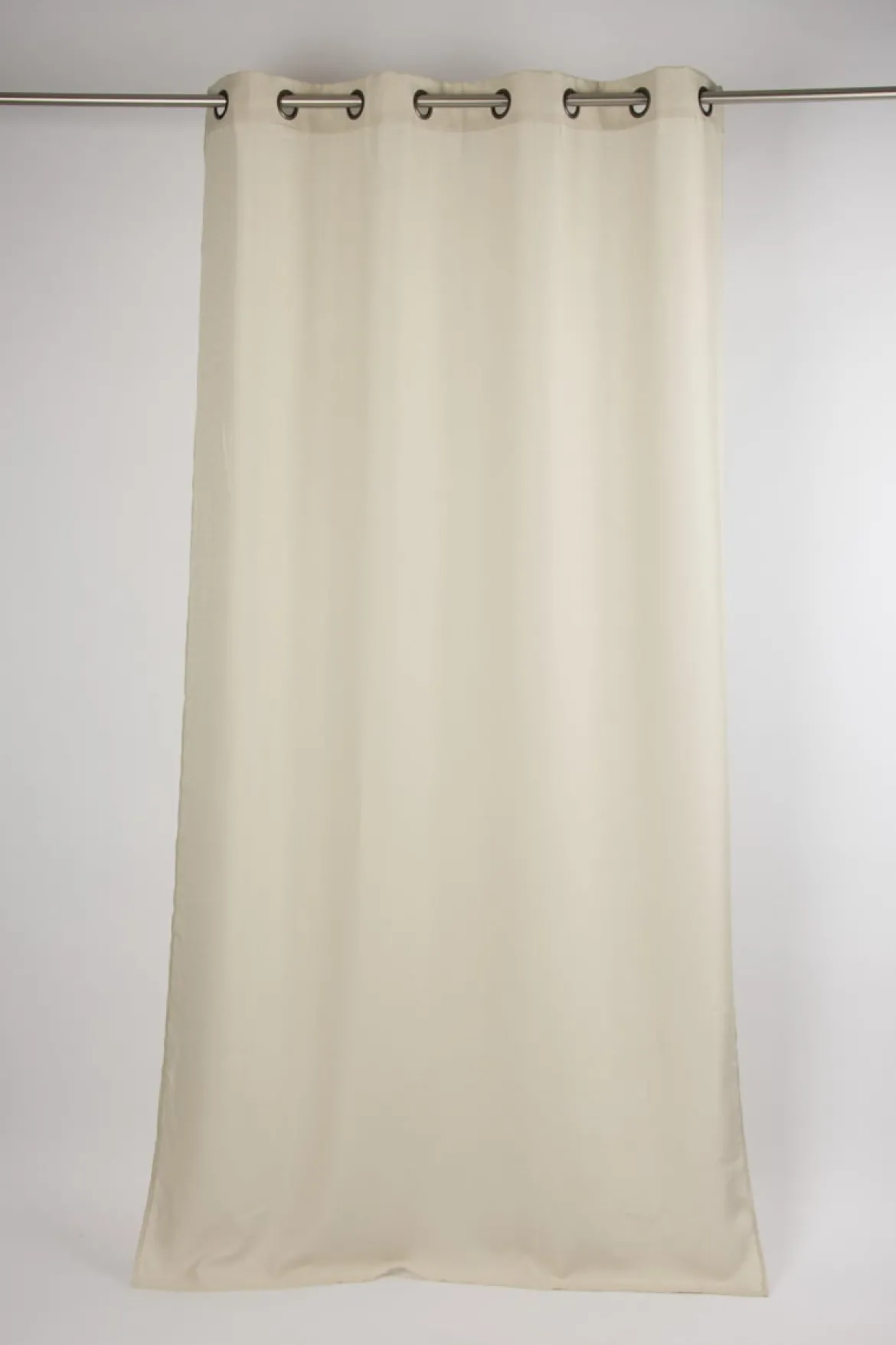 Fertiggardine Ösengardine Struktur uni beige 140x260cm