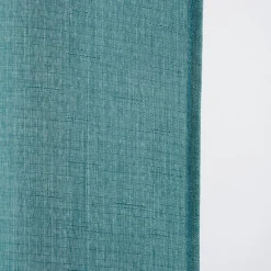 Fertiggardine Ösengardine Struktur uni türkis 140x260cm