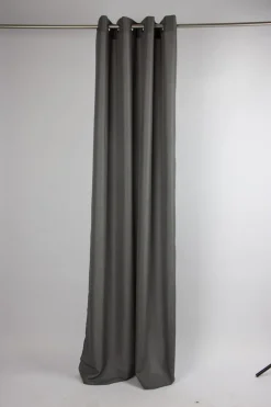 Fertiggardine Ösengardine Struktur uni anthrazit 140x260cm