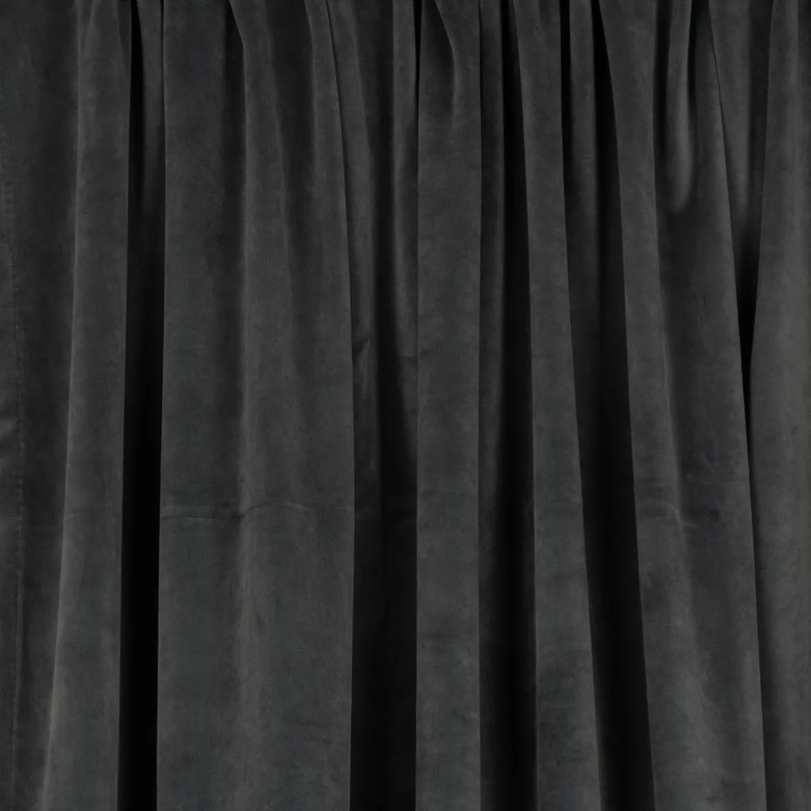 Fertiggardine Velia Samt mit verdeckten Schlaufen einfarbig steingrau 140x245cm