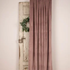 Fertiggardine Velia Samt mit verdeckten Schlaufen einfarbig altrosa 140x245cm