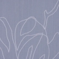 Fertigschal mit Schlaufenband bestickt Magnolie einfarbig weiß 140x245cm