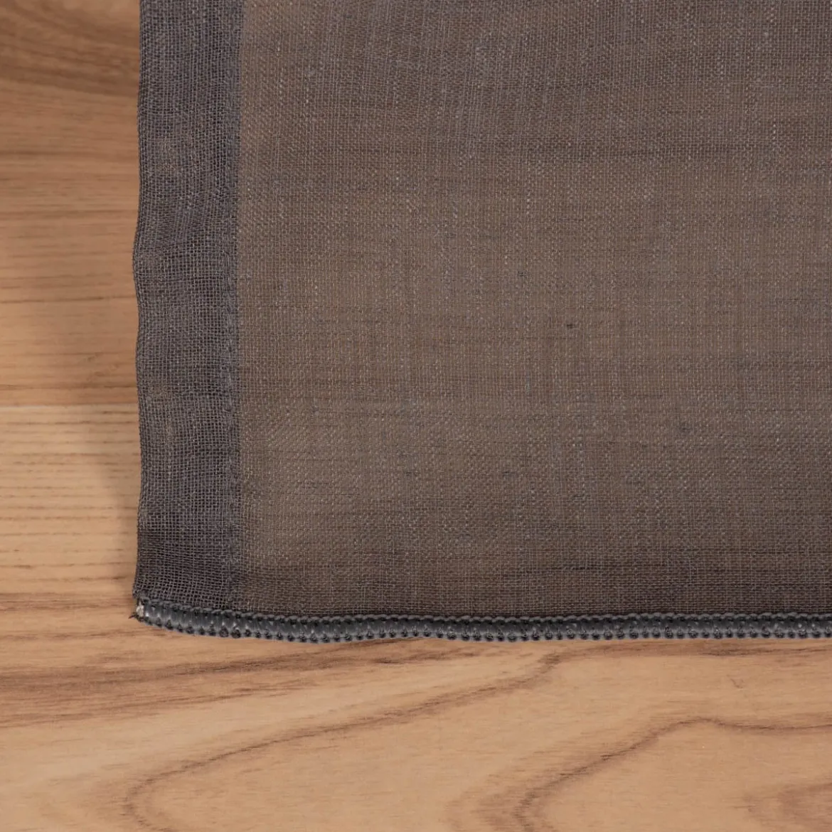 Fertigschal mit Schlaufenband aus recyceltem Polyester einfarbig anthrazit 140x245cm