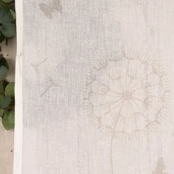 Fertigschal mit Schlaufenband Blumenwiese wollweiß sand 140x245cm