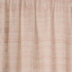 Fertigschal mit Schlaufenband bestickt schmale Querstreifen weiß orange grau kupferfarbig 140x245cm
