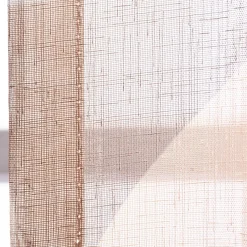 Fertigschal mit Schlaufenband geometrisch ocker natur 140x245cm