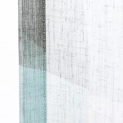 Fertigschal mit Schlaufenband geometrisch grün blau weiß 140x245cm
