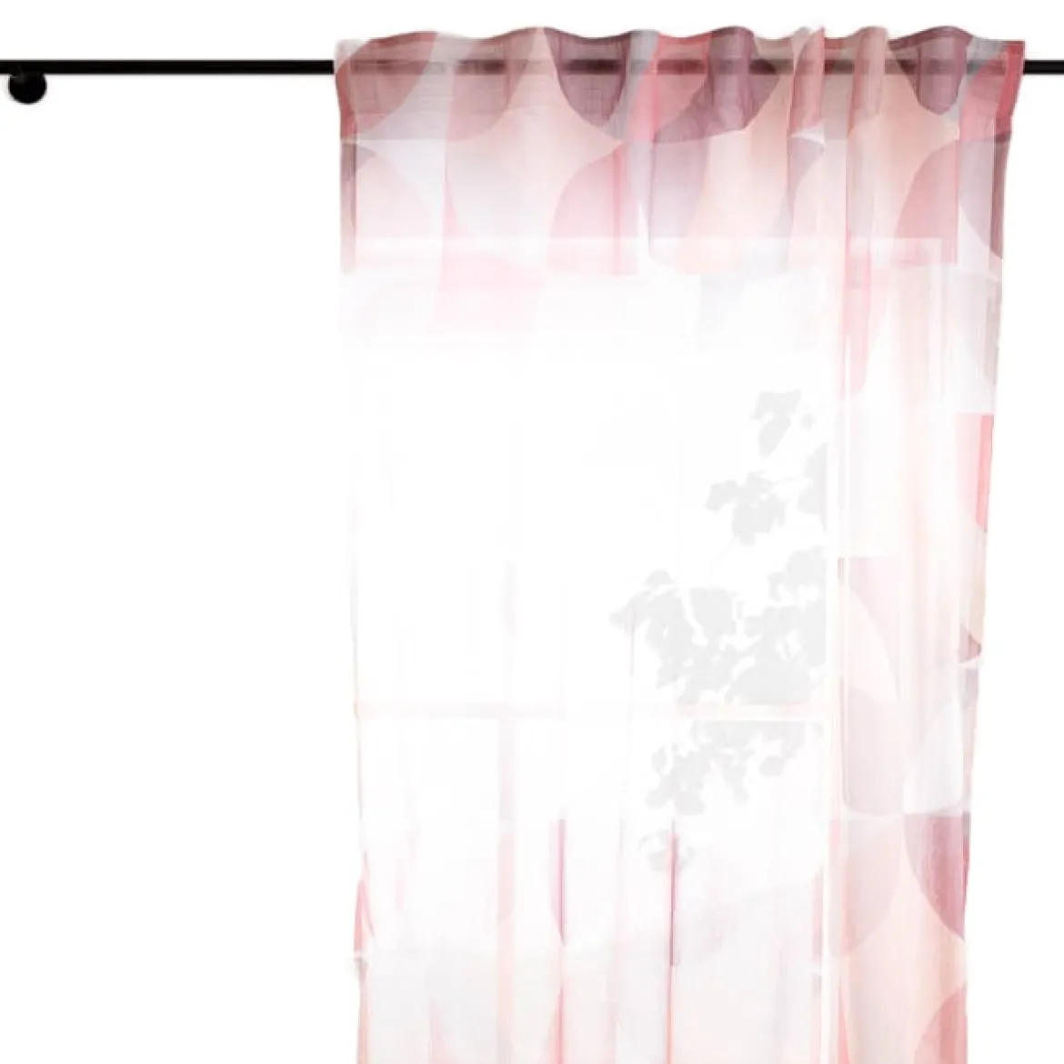 Fertigschal mit Schlaufenband geometrisch orange taupe weiß 140x245cm