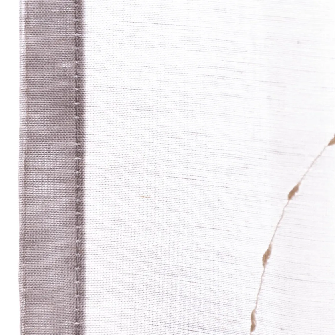 Fertigschal mit Schlaufenband Applikation Wellenlinien mit Leinenanteil grau creme 140x245cm