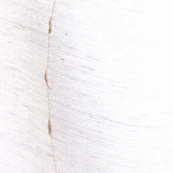 Fertigschal mit Schlaufenband Applikation Wellenlinien mit Leinenanteil grau creme 140x245cm