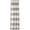 Fertigvorhang Ilma Gardine mit Schlaufenband verdeckte Schlaufen Jacquard Streifen weiß grau 144x245cm