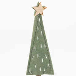 Filz Weihnachtsbaum grün zum Stellen 21 cm – Holzfuß & Stern von Rayher