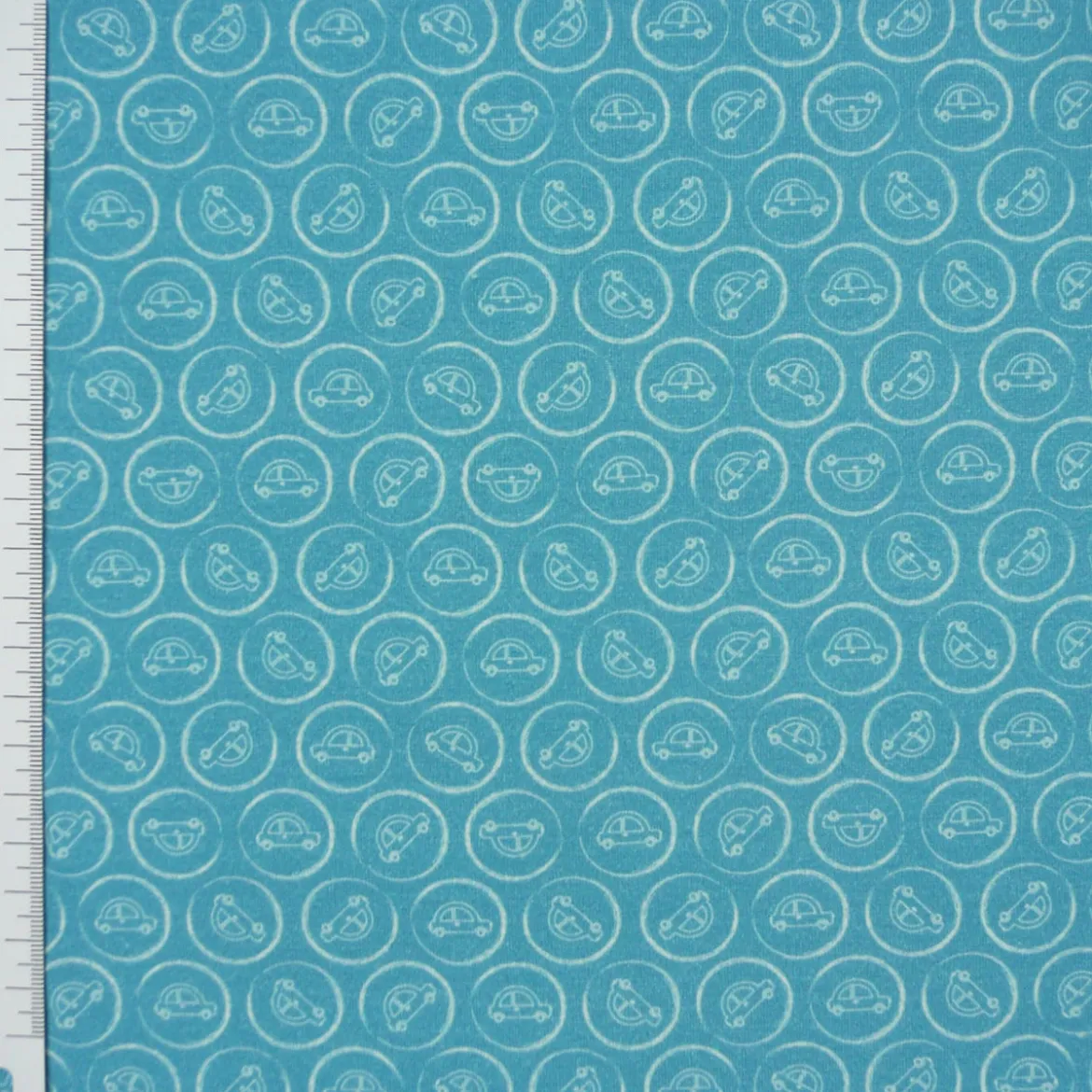 Finn liebt Annie Jersey Autokreisel Autos blau weiß 1,60m Breite