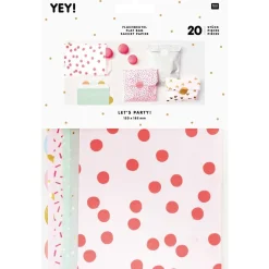 Flachbeutel Papiertüten Hotfoil mit Stickern 12x18,5cm von Rico Design 20 Stk