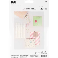 Flachbeutel Papiertüten mit Stickern 12x18,5cm von Rico Design 20 Stk