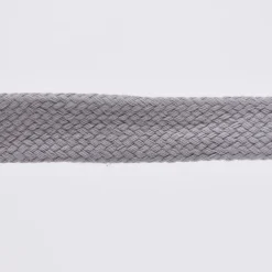 Flachkordel Baumwolle grau Breite: 2cm
