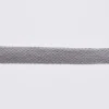 Flachkordel Baumwolle grau Breite: 1,5cm
