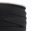 Flachkordel Baumwolle schwarz Breite: 2cm
