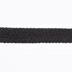Flachkordel Baumwolle schwarz Breite: 2cm
