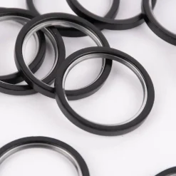 Flachringe 20mm inkl. Einlage und Falthaken Ø40mm 10 Stück schwarz