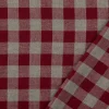 Flanell Stoff aus Baumwolle garngefärbt Karo rot 1,44m Breite