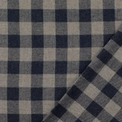 Flanell Stoff aus Baumwolle garngefärbt Karo blau 1,44m Breite