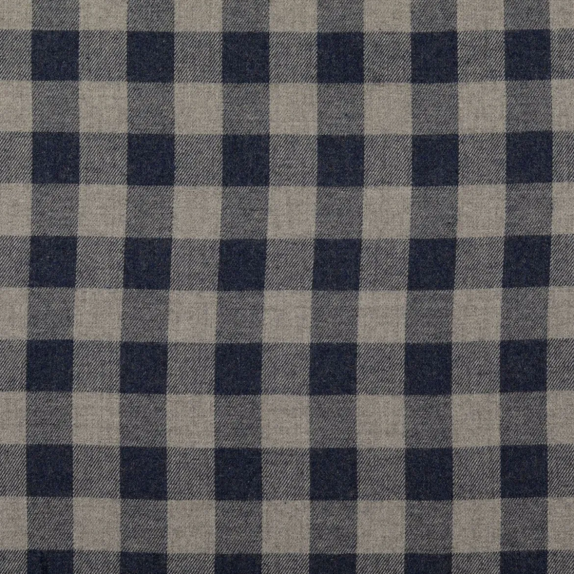 Flanell Stoff aus Baumwolle garngefärbt Karo blau 1,44m Breite