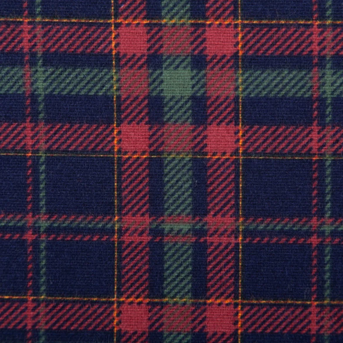 Flanellstoff aus Baumwolle Karos blau rot 1,43m Breite