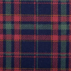 Flanellstoff aus Baumwolle Karos blau rot 1,43m Breite
