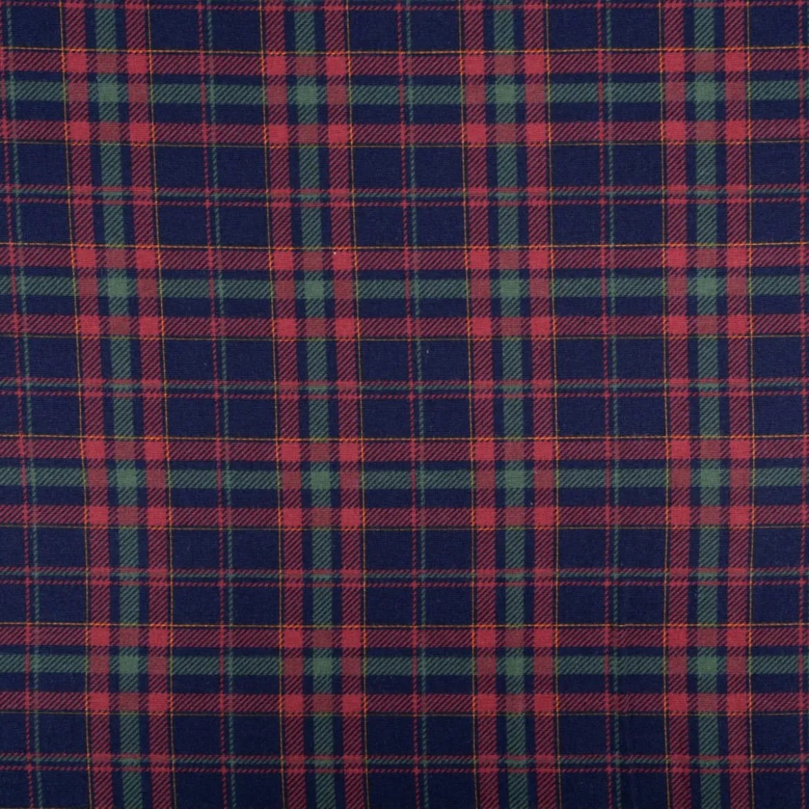 Flanellstoff aus Baumwolle Karos blau rot 1,43m Breite