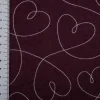 Flanell Stoff Baumwollflanell Herzen aubergine weiß 1,47m Breite