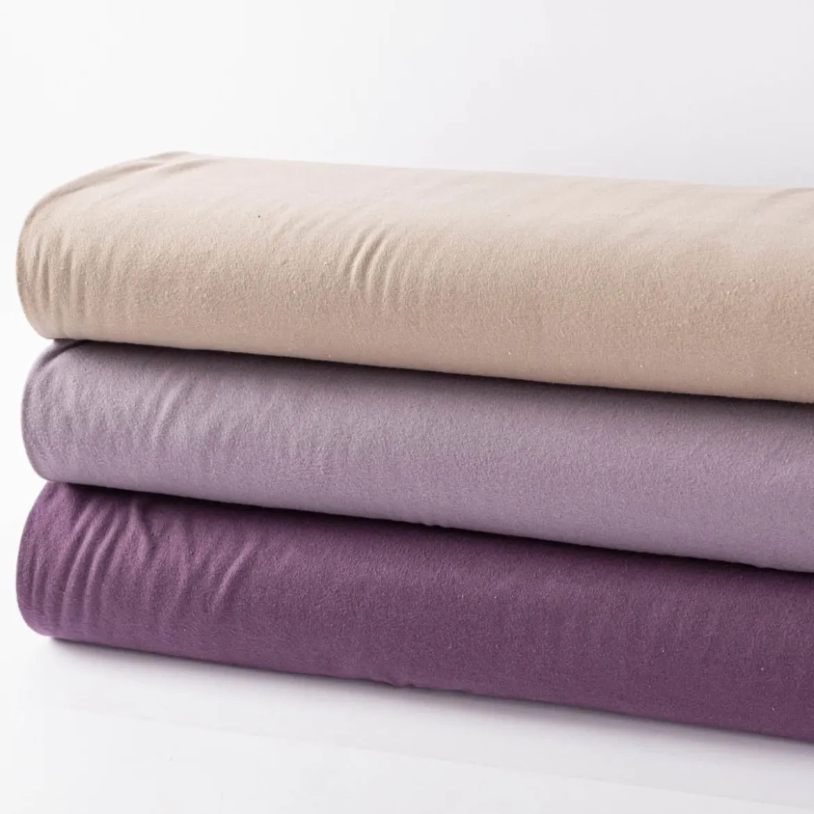 Flanell Stoff Baumwollflanell einfarbig dunkel violett 1,4m Breite