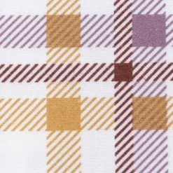 Flanellstoff Baumwollstoff Karos offweiß ocker flieder 1,45m Breite