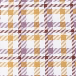 Flanellstoff Baumwollstoff Karos offweiß ocker flieder 1,45m Breite