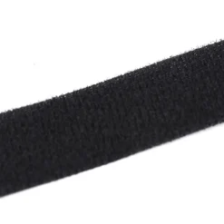 Flauschband Klettband Gardinenband schwarz zum Aufnähen Breite 20mm