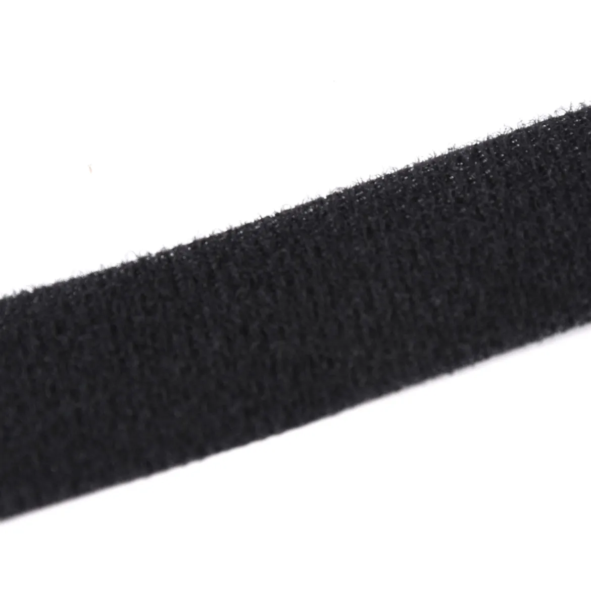 Flauschband Klettband Gardinenband schwarz zum Aufnähen Breite 20mm