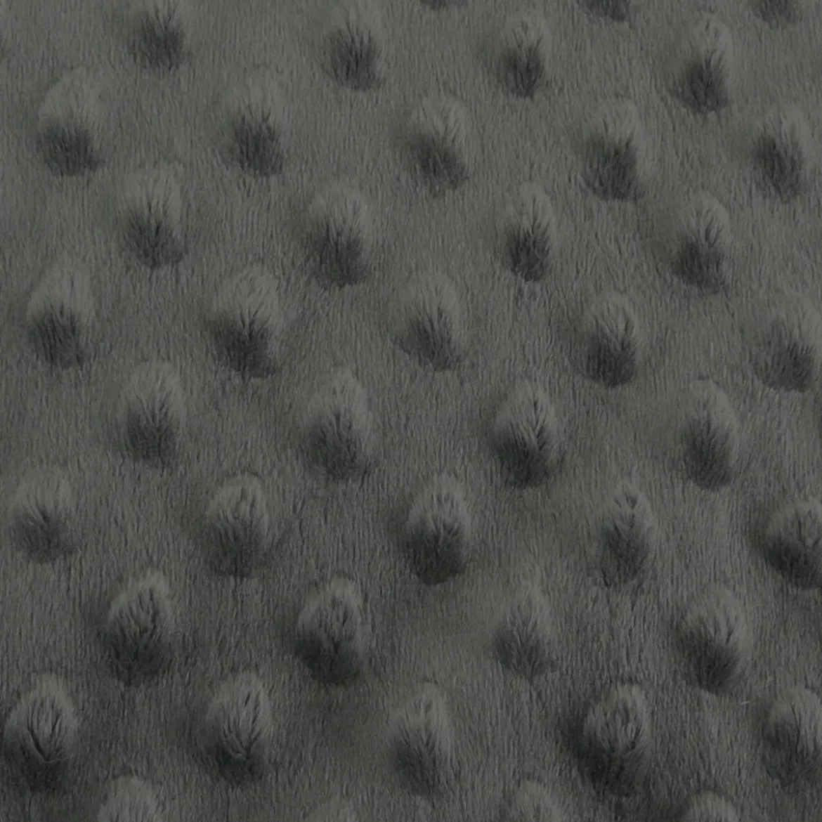 Fleece Minky dots Noppen dunkelgrau Kuschel Stoff Flausch