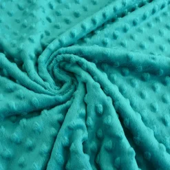Fleece Minky dots Noppen smaragd grün Kuschel Stoff Flausch