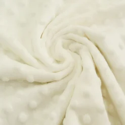 Fleece Minky dots Noppen wollweiß Kuschel Stoff Flausch