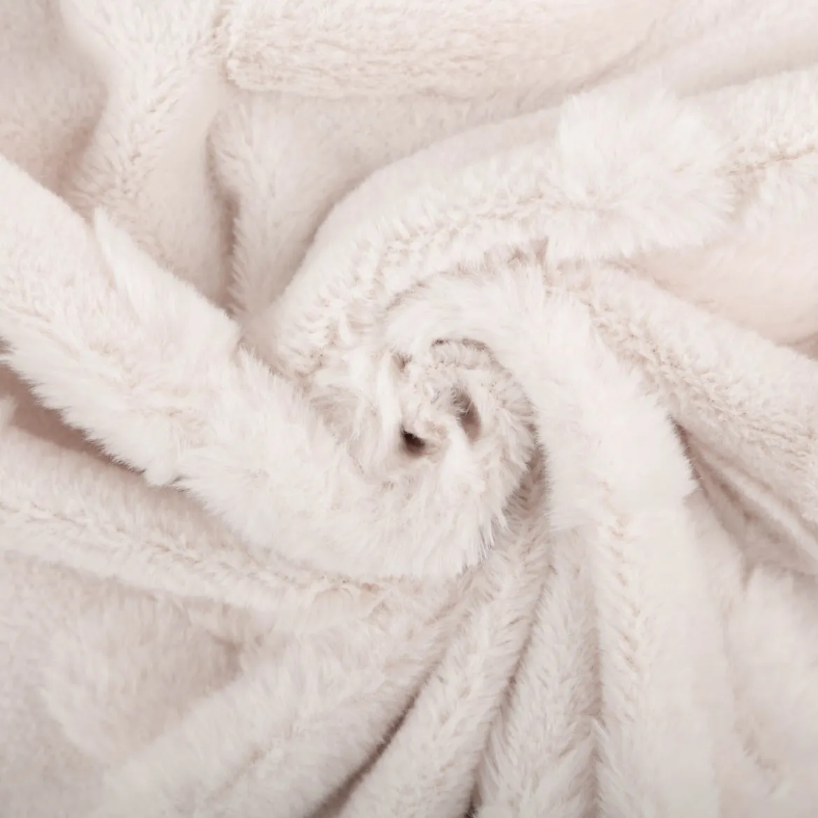 Fleece Stoff 3D Pfoten superflauschig Ecru 1,60m