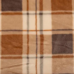 Fleecestoff Karo Tinsley beige grau 1,45 m Breite