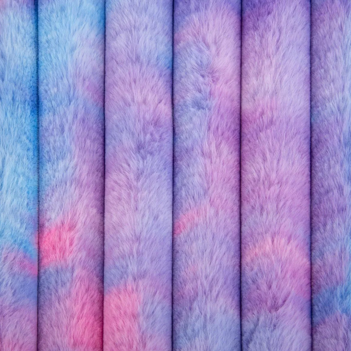 Fleece Stoff Rib Batik Pink Blau Polarfleece Digitaldruck, 145 cm Breite