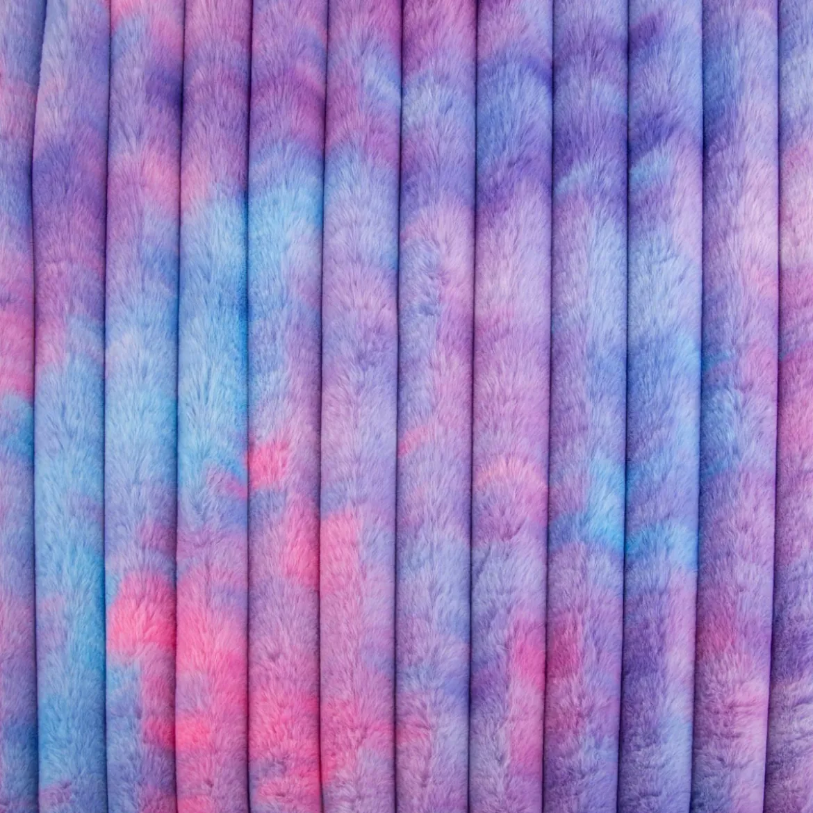 Fleece Stoff Rib Batik Pink Blau Polarfleece Digitaldruck, 145 cm Breite
