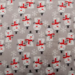 Fleecestoff Schneeman Frosty grau – kuschelweich, 1,45 m Breite