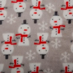 Fleecestoff Schneeman Frosty grau – kuschelweich, 1,45 m Breite
