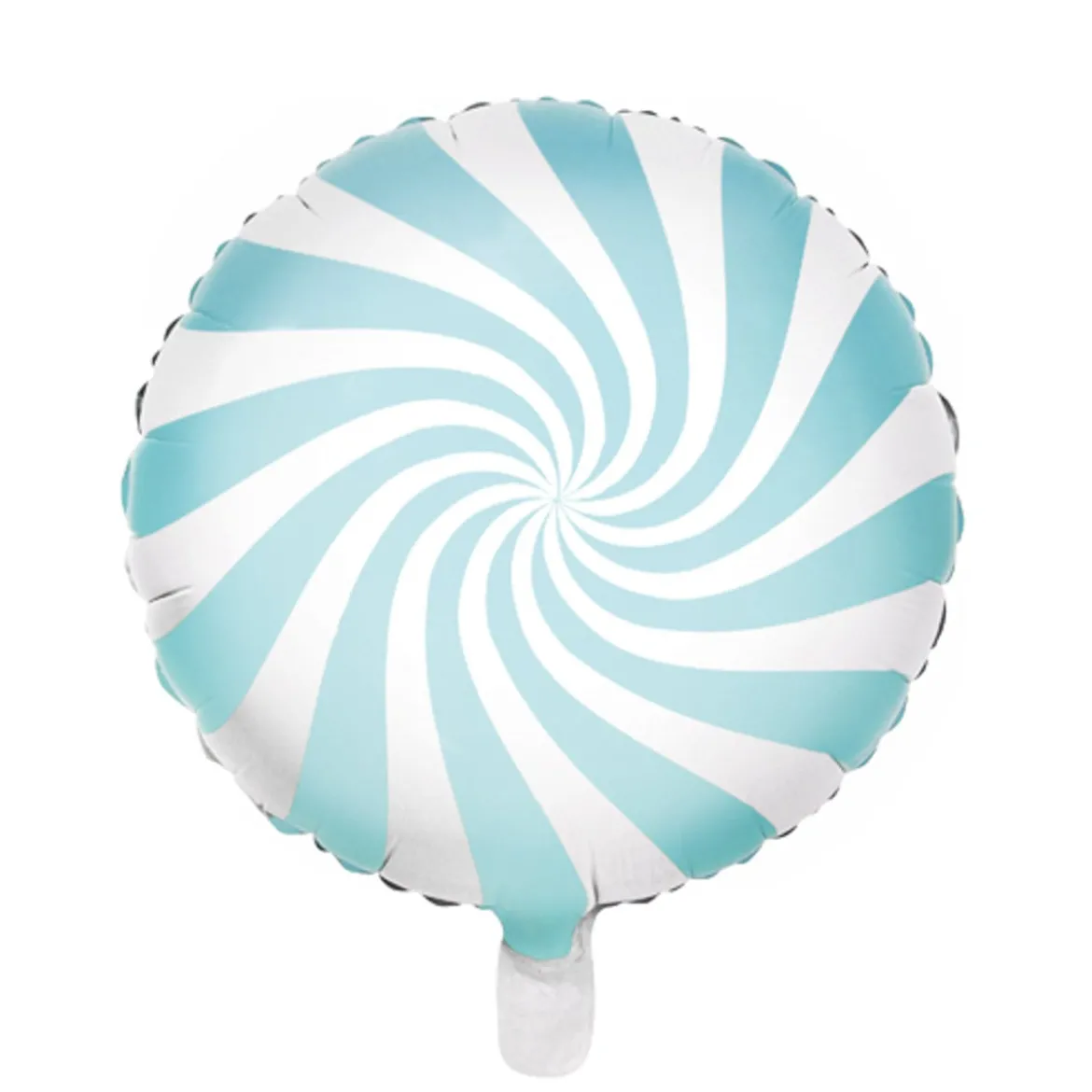 Folienballon Candy hellblau weiß 45cm